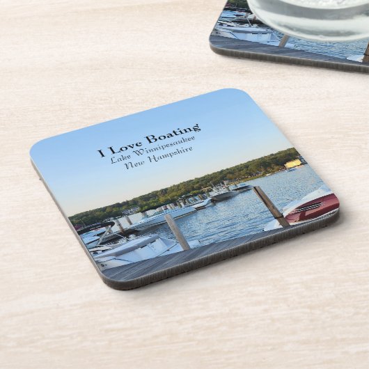 Bootsee Winnipesaukee New Hampshire Getränkeuntersetzer (Linke Seite)