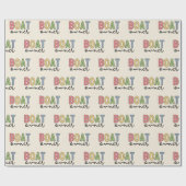 Bootseigentümer gründete ein neues Geschenk für Bo Geschenkpapier (Flach)