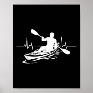 Bootsfahren Kajak Paddler Kanu Paddeln Kajaksport Poster