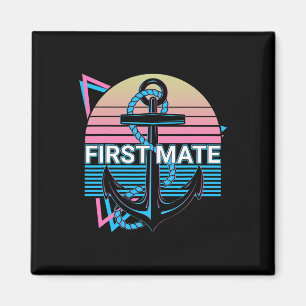 Bootsfahren Retro Erster Maat Magnet