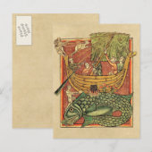 Bootsfahrt auf einem Wal Postkarte (Vorne/Hinten)