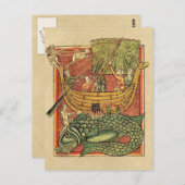 Bootsfahrt auf einem Wal Postkarte (Vorne/Hinten)