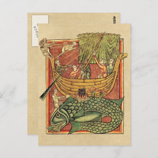 Bootsfahrt auf einem Wal Postkarte (Vorne/Hinten)