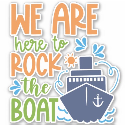 Bootsfahrt Aufkleber (Vorderseite)