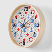 Bootsfahrt . blau , rot, Segler , Meer , Anker Uhr (Winkel)