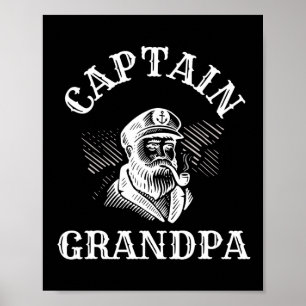 Bootsfahrt Bootsbesitzer Kapitän Opa Pontoon Opa Poster