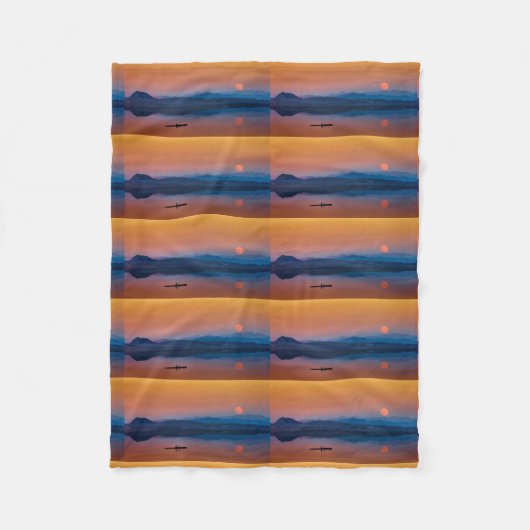 Bootsfahrt Friedlicher Mondschwimmtauchgang Schick Fleecedecke (Vorderseite)