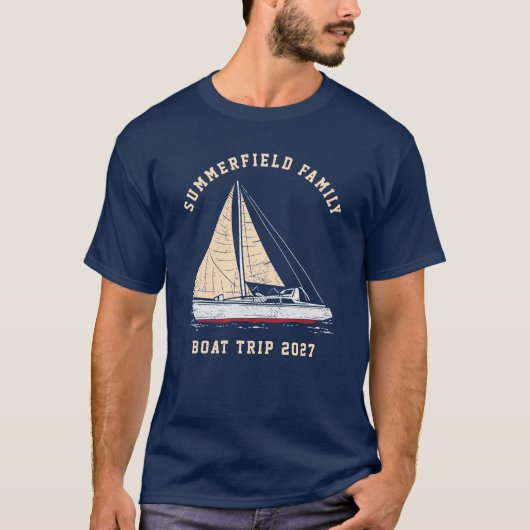 Bootsfahrt für benutzerdefinierte nautische Matchi T-Shirt (Vorderseite)