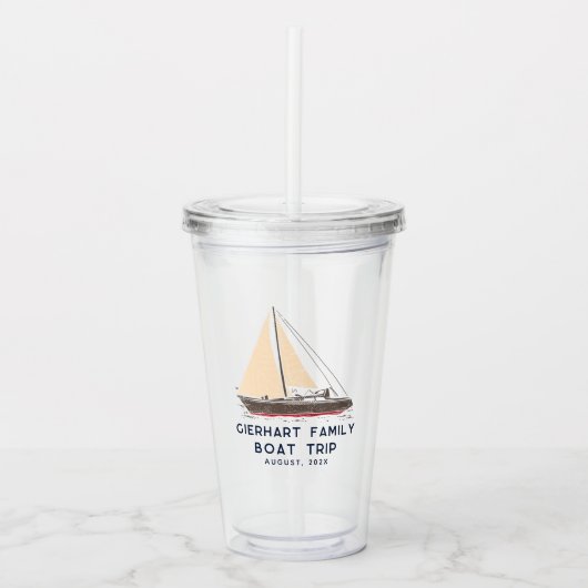 Bootsfahrt für Nautic Family Acryltrinkbecher (Vorderseite)