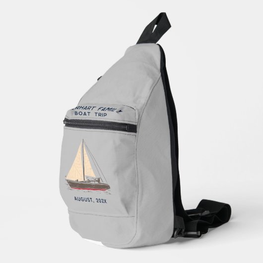 Bootsfahrt für Nautical Family - Geeignete Abstimm Crossbody Bag (Rechte Ecke)