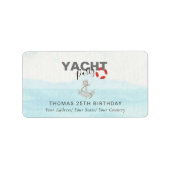 Bootsfahrt Geburtstagsparty Adressaufkleber (Vorne)