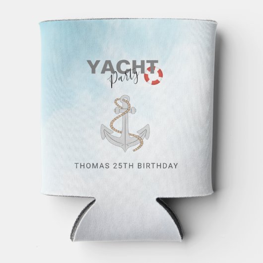 Bootsfahrt Geburtstagsparty Dosenkühler (Vorderseite)