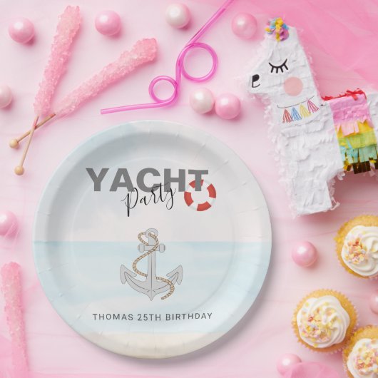 Bootsfahrt Geburtstagsparty Pappteller (Party)