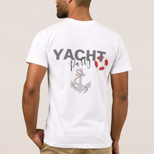 Bootsfahrt Geburtstagsparty T-Shirt (Rückseite)