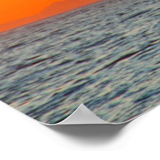 Bootsfahrt im Mittelmeer bei Sunset Poster (Ecke)