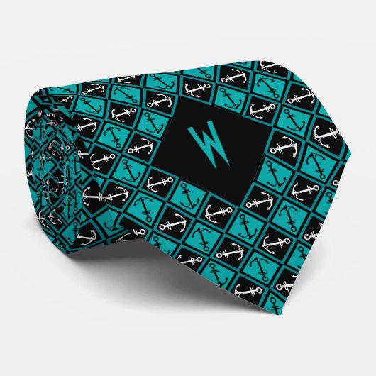 Bootsfahrt Nautical Anchor Krawatte (Gerollt)