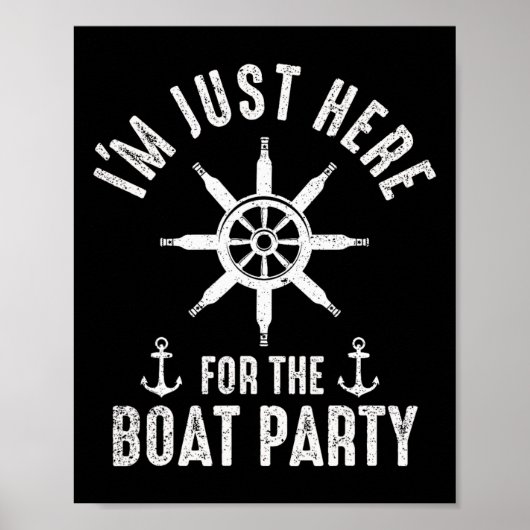 Bootsfahrt Party Bootfahren Kapitän Bootseigner Se Poster (Vorne)