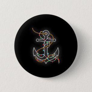 Bootsfahrt Weihnachtslichter Anker Santa Segelboot Button