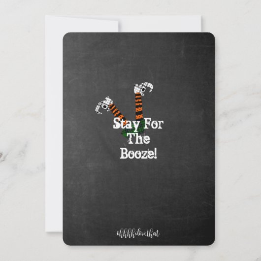 Bootsfahrt zu Halloween Booze und Boo's Cocktail P Einladung (Rückseite)