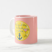 Bootsfahrt Zweifarbige Tasse (Vorderseite Links)