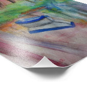 Bootsfarbe Kunst Romantische Foto auf Papier (Ecke)