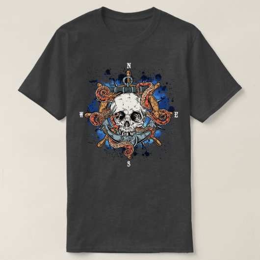 Bootsführer Compass Anchor T-Shirt (Design vorne)