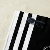 Bootsführer der Schwarz-Weiß-Familie Strandtuch (Beispiel)