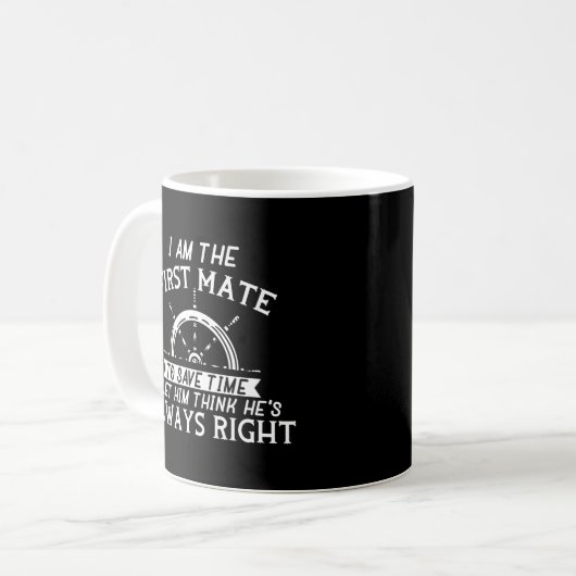 Bootsführer Kapitän Sailor First Mate Shipmaster Kaffeetasse (Vorderseite Links)
