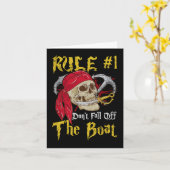 Bootsführer Pirates Fun Pirate Dont Fall Off T Karte (Gelbe Blume)