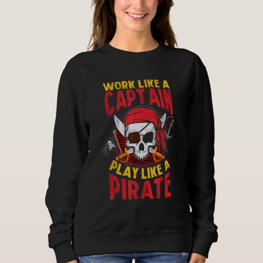 Bootsführer Pirates Hintern Pirate Pirate Sweatshirt (Vorderseite)