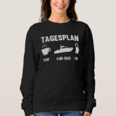 Bootsführer Rudder Daily Plan Schiffbier Sweatshirt (Vorderseite)