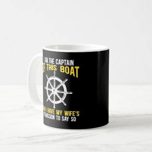 Bootsführer Sailing Skipper Boat Spaß Kaffeetasse (Vorderseite Links)