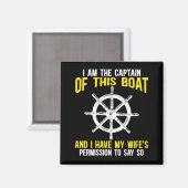 Bootsführer Sailing Skipper Boat Spaß Magnet (Vorderseite/Rückseite)