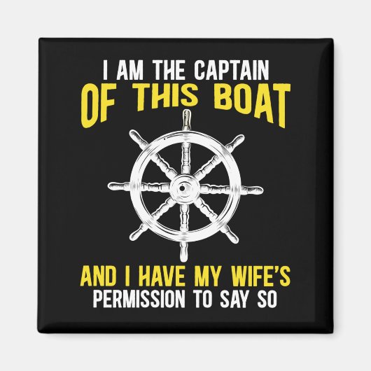 Bootsführer Sailing Skipper Boat Spaß Magnet (Vorne)