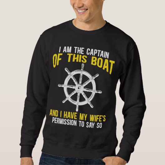 Bootsführer Sailing Skipper Boat Spaß Sweatshirt (Vorderseite)