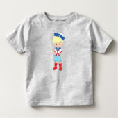 Bootsführer, Skipper, Blond Hair, Niedlicher Junge Kleinkind T-shirt (Vorderseite)