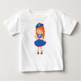 Bootsführer, Skipper, Orange Hair, Niedliches Mädc Baby T-shirt
