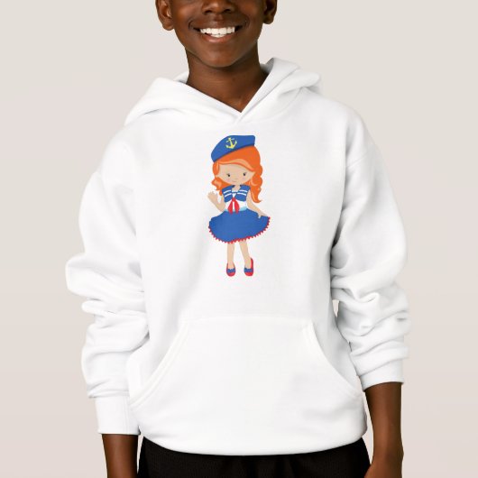 Bootsführer, Skipper, Orange Hair, Niedliches Mädc Hoodie (Vorderseite)