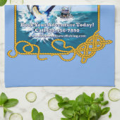 Bootsgeschäft für den Sportfischfang im Meer Geschirrtuch (Gefaltet)