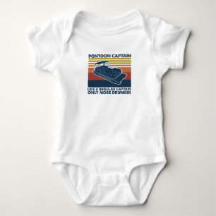Bootsgeschenk Lustige Vintage-Pontoonboot-Gesche Baby Strampler