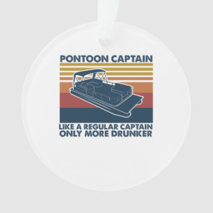 Bootsgeschenk Lustige Vintage-Pontoonboot Gesche Ornament