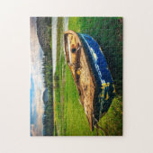 Bootsgrüne Landschaft Puzzle (Vertikal)