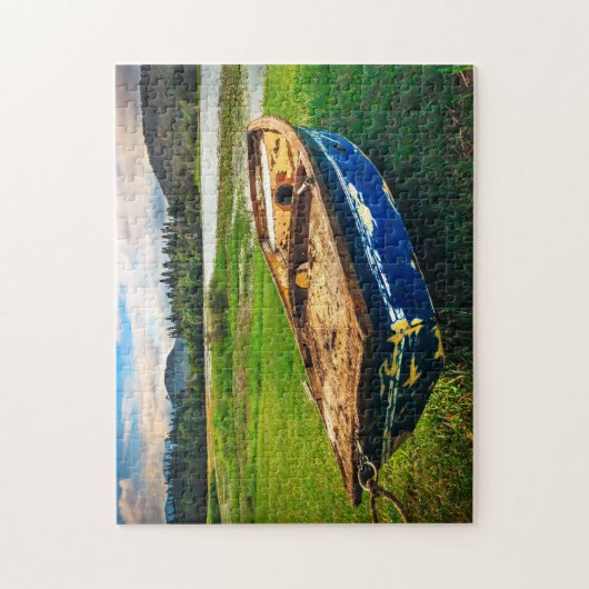 Bootsgrüne Landschaft Puzzle (Vertikal)