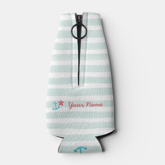 "Bootshaar kümmern sich nicht" (Personalisiert) Flaschenkühler (Rückseite)