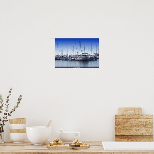 Bootshafen am See Poster (Küche)