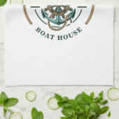 Bootshaus Anchor Rad Jahr Personalisiert Geschirrtuch (Gefaltet)