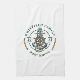 Bootshaus Anchor Rad Jahr Personalisiert Geschirrtuch