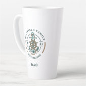 Bootshaus Anchor Rad Jahr Personalisiert Milchtasse (Linke Ecke)