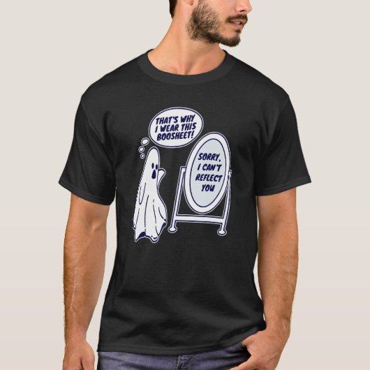 Bootsheet Grumpy Ghost Angry Spook Funny T-Shirt (Vorderseite)
