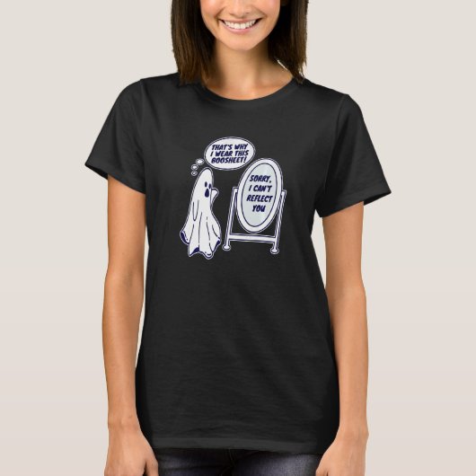 Bootsheet Grumpy Ghost Angry Spook Funny T-Shirt (Vorderseite)